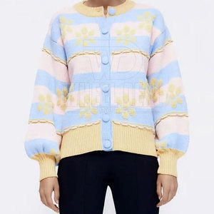 Wholesale Women's Long Sleeve <b>Cardigan</b> <b>Sweater</b> Open Front <b>Cardigan</b> Button Loose Outerwear <b>Cardigan</b> <b>Sweater</b> - Product Image 2