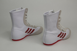OEM Custom Made Logo Design in pelle <span class=keywords><strong>bianca</strong></span> comoda <span class=keywords><strong>suola</strong></span> in gomma da uomo Gym Training Kick Boxing Shoes - Product Image 5