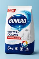 Détergent à lessive en poudre BONERO Matic 9KG de haute qualité, écologique, riche en mousse, 50%-80% d'ingrédients naturels, parfum naturel