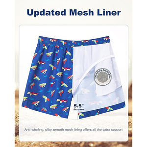 Fabricant OEM Vente en gros de maillot de bain baggy Short de plage d'été avec logo personnalisé Short hawaïen respirant pour hommes Expédition DDP - Product Image 4