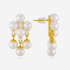 Boucles d'oreilles pendantes vintage tendance, motif religieux classique, boule et papillon, pour cadeau de fête, principalement en cuivre, laiton, perles et diamants - Product Image 4
