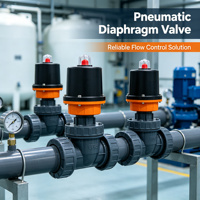 Vanne à diaphragme pneumatique UPVC DN15-DN50 à double union avec joint EPDM pour le traitement de l'eau et la dosage chimique