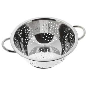Stainless Steel Colander With polished surface look fine <b>mesh</b> design for stylish kitchens washing fruits vegetables daily use - Product Image 1