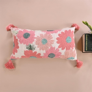 Luxury Decorative Sustainable Azo Free 45x45 Cm Beautifully Embroidered Cotton Cushion Covers at Best Wholesale Prices - Product Image 2