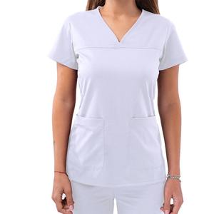 Uniformes de soins infirmiers unisexe col en V col V demi-manches design personnalisé, uniformes d'hôpital XL, vêtements d'automne pour médecins et infirmières, prix d'usine - Product Image 1