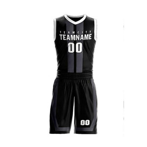 Ensemble d'uniformes de basketball pour hommes, grande taille, couleurs personnalisées, logo personnalisé, 100% polyester, respirant, séchage rapide, impression numérique - Product Image 2