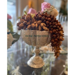 Cuenco de chocolate de metal chapado en oro al por mayor hecho a mano con diseño floral cuenco dulce ecológico personalizado al precio más bajo - Product Image 6