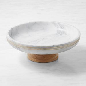 Cuenco para servir de mármol de piedra natural de alta calidad con veteado elegante ideal para configuraciones de cocina elegantes y Decoración de mesa de lujo - Product Image 4