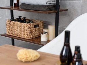Cestas de mimbre tejidas a mano perfectas para organizar una solución de almacenamiento natural para estantes 100% cestas de baño de almacenamiento de Jacinto - Product Image 3