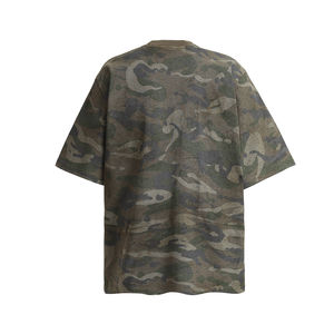 Camiseta de Verano para Hombre, 100% Algodón, Transpirable, de Manga Corta, Cuello en V, Holgada, con Estampado Digital, Estilo Urbano Americano - Product Image 4