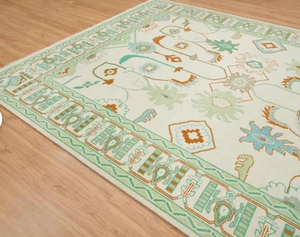 Tapis en laine indien Oushak fait main, de haute qualité, écologique, taille salon, tapis et ensembles de tapis très vendus, bureau - Product Image 6