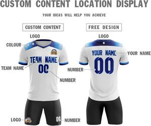 ชุดฟุตบอลปรับแต่งได้ดีที่สุดสำหรับทีมสโมสรมีการพิมพ์ชื่อและโลโก้ - Product Image 3