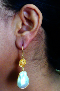 Colgante Plata de Ley 925 Perla Barroca piedra preciosa clásico elegante moda mujer desgaste pendientes - Product Image 6