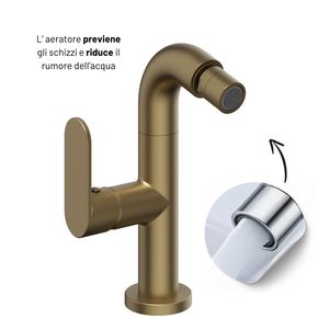 Rubinetto per Bidet a leva singola con corpo in acciaio inox 25 mm cartuccia 1.1/4 Waste Art Finish - Product Image 4