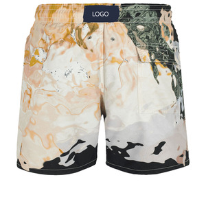 Shorts de bain unisexes personnalisés de haute qualité avec logo imprimé par sublimation, boardshorts, shorts de plage, 100% polyester, séchage rapide, personnalisable - Product Image 2