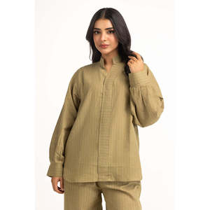 Camisa de Lino de Corte Regular WM-COD-SS25-323T con Cuello Mao, Transpirable y de Estilo Sencillo para Primavera/Verano - Product Image 3