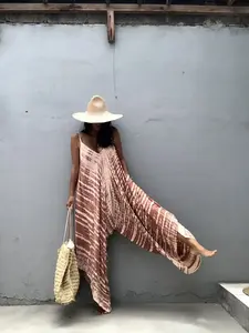 2023 Bohemian Summer Tie Dye Jumpsuit Oversized <b>Sexy</b> Floor-Length Lounge Resort Wear for <b>Plus</b> <b>Size</b> Women Hot Selling for Holiday - Product Image 3