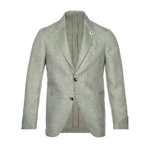Veste de costume pour homme de bonne qualité, coupe classique ajustée, simple boutonnage, respirante, personnalisable, décontractée pour le travail, toute saison - Product Image 3