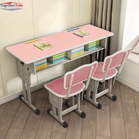 Ensemble de mobilier scolaire de haute qualité, confortable et abordable pour étudiants, bureaux et chaises doubles