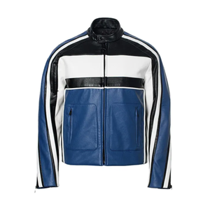 Chaqueta de motorista de cuero genuino personalizada para hombre, cuello levantado de alta calidad, transpirable, estilo clásico de motocicleta, marrón, satén de invierno, 4XL - Product Image 5