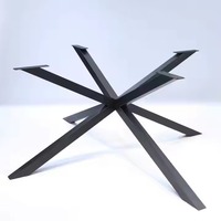 Pieds de table modernes en acier moulé en forme de X pour le bureau, l'école et la salle à manger.