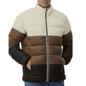 Chaqueta acolchada de algodón con logotipo personalizado para hombre, Abrigo acolchado de burbujas de invierno de diseñador, chaqueta acolchada de poliéster negro para exteriores para hombre - Product Image 1