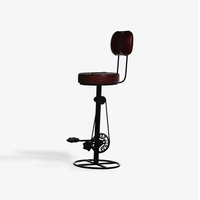 Vente en gros de chaises de bar industrielles vintage en cuir Tabouret de bar en fer antique pour îlot de cuisine et meubles de bar en bois