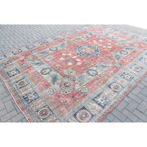 Tapis turc, tapis surdimensionné 8,6x11,8 pieds, tapis à imprimé animal rouge - Product Image 2