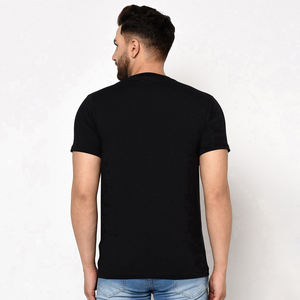 เสื้อยืดผ้าฝ้าย100% สำหรับผู้ชายแห้งเร็ว220ก. สีดำขายส่งพิมพ์ลายแบบกำหนดเองด้วยวิธีดิจิทัล - Product Image 4