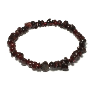 Pulsera de virutas de granate natural para mujeres y hombres, pulsera de piedra de cristal curativo, energía de fuerza de pasión, joyería espiritual - Product Image 1