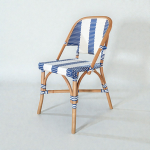 Chaise de bistrot durable de style industriel antique en rotin, mobilier d'extérieur pour la maison et l'hôtel - Product Image 1