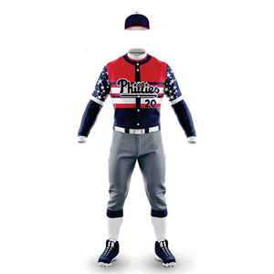 Uniforme de Béisbol y Sóftbol Profesional Personalizado, Transpirable y de Secado Rápido, Conjunto de Uniforme Deportivo de Poliéster/Algodón Totalmente Personalizado - Product Image 1