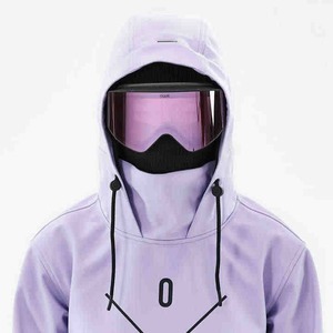 Anorak softshell personnalisé pour femmes pull-over isolé et imperméable à capuche de ski avec équipement de snowboard chaud tricoté - Product Image 6