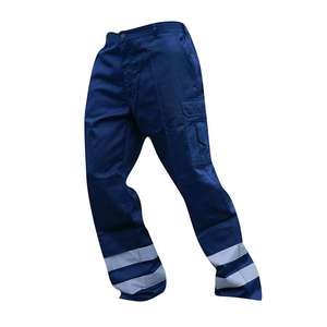 Professionnel industriel homme réfléchissant Construction sécurité sécurité haute visibilité travail uniforme veste pantalon bleu travail porter pantalon - Product Image 1