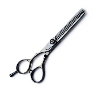 กรรไกรตัดผมสำหรับช่างตัดผมกรรไกรตัดขนมืออาชีพสีดำเคลือบพลาสม่า - Product Image 1