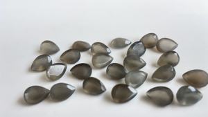 Piedra De Luna gris natural 7x10mm pera facetada corte de calidad superior-piedra de luna gris llamativa pera facetada - Product Image 2