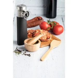 Mortier en bambou durable pour herbes et épices, pour une cuisine éco-responsable - Product Image 2