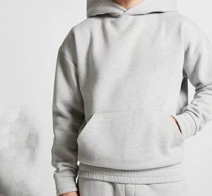 Alta calidad 500 Gsm Fleece Streetwear chándal de gran tamaño pierna recta Joggers hombres chándal conjunto - Product Image 6