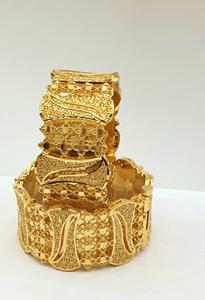 ชุดเครื่องประดับกำไลข้อมือ2ชิ้นที่หรูหราของผู้หญิงชุบทอง24KT - Product Image 6