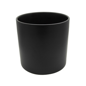 CYL7507BK - Vase cylindrique en céramique noire - 6,75H - Product Image 1