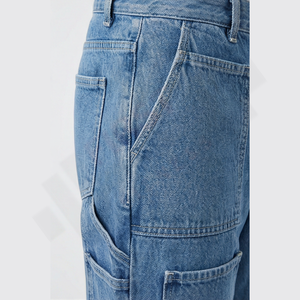 Pantalones Vaqueros Anchos de Mezclilla Vintage para Hombre, de Alta Calidad, Estilo Y2K, Corte Regular, Desgastados, Estilo Hip Hop, de Peso Medio, con Botones, Lavables - Product Image 5
