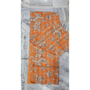 Edredón Kantha de algodón con estampado Floral Vintage indio hecho a mano, Sábana de invierno vibrante, estilo de armario decorativo, ropa usada - Product Image 4