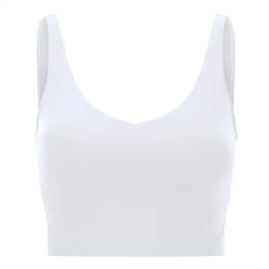 Logo personnalisé de haute qualité 100% coton grande taille femmes haut court débardeur T-shirts côtelés - Product Image 4