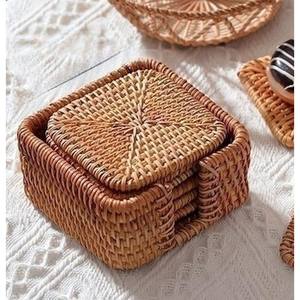 Posavasos de mimbre de hierba marina, Mantel Individual para decoración de mesa, diseño moderno, posavasos de yute de nuevo aspecto, elegante para mesa de Hotel en casa - Product Image 2