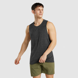 Camiseta sin Mangas para Hombre, Deportiva, Casual, Transpirable, de Secado Rápido, de Algodón y Fibra de Bambú, Cuello Redondo, Diseño Holgado de Color Sólido - Product Image 1