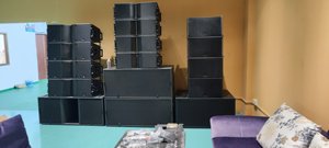 Nhỏ gọn 600W 8Ohm duy nhất 12inch dòng mảng Hệ thống đám cưới cổ điển Nhà thờ V12 xách tay gỗ bạch dương ván ép với nam châm Neodymium - Product Image 6