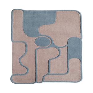 Tapis en laine abstrait de luxe, géométrique moderne, à poils longs et épais, tufté à la main, anti-chute de poils, anti-taches, pour salon, chambre et décoration intérieure - Product Image 1