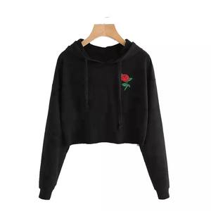 เสื้อฮู้ดสวมหัวแขนยาวทรงหลวมสำหรับผู้หญิง, เสื้อครอปพิมพ์ลายระบายอากาศได้ดีสำหรับฤดูหนาวไซส์ใหญ่พิเศษสำหรับผู้ใหญ่ - Product Image 3