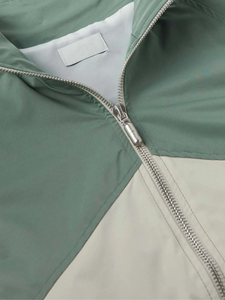 Conjuntos de chaqueta de dos piezas OEM para hombre, chándal cortavientos personalizado, cremallera reflectante, conjunto de carga cortavientos de nailon de 2 uds para hombre - Product Image 4