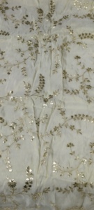 Vente à l'exportation de tissus mous Tissu en organza teintable avec broderie lourde disponible à un prix abordable depuis l'Inde - Product Image 2